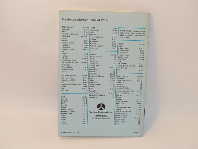 Maximum Freezer Storage Times