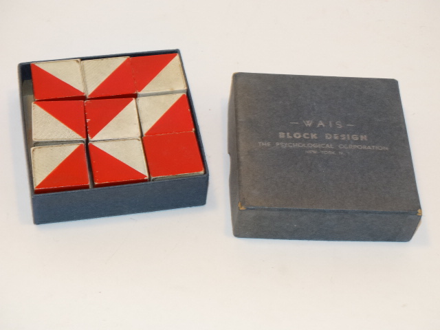 Image 1 of WAIS Block Design Intelligence Test Early Version