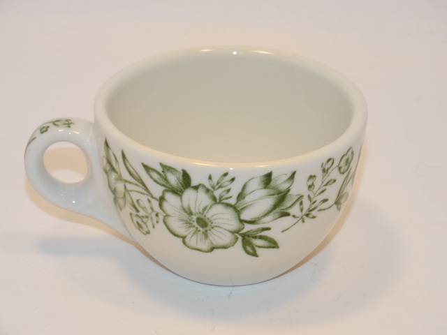 Image 2 of Sterling Coffee Cup China Flowers, Green, White