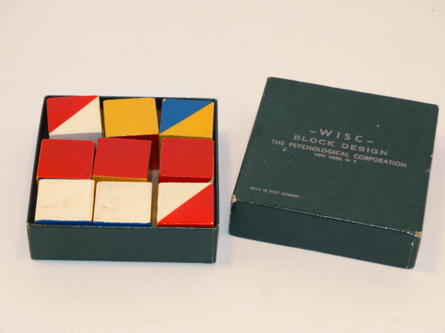 Image 1 of WISC Block Design Intelligence Test Early Version