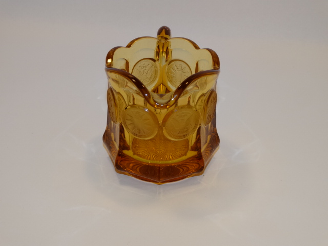 Image 3 of Coin Glass Amber Creamer Fostoria