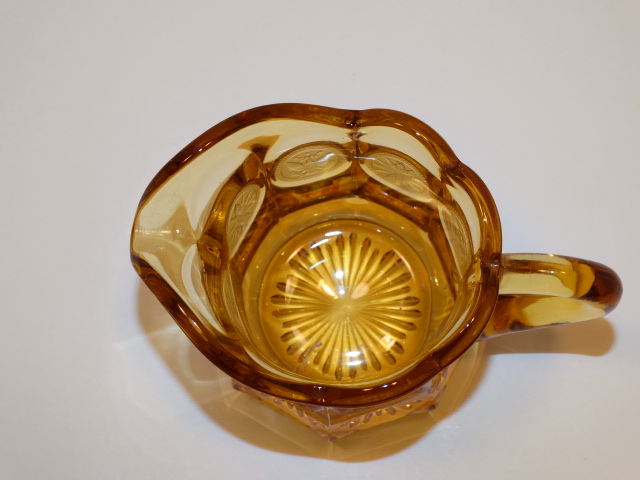 Image 4 of Coin Glass Amber Creamer Fostoria