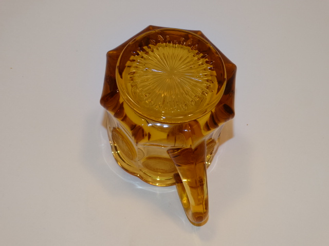 Image 5 of Coin Glass Amber Creamer Fostoria