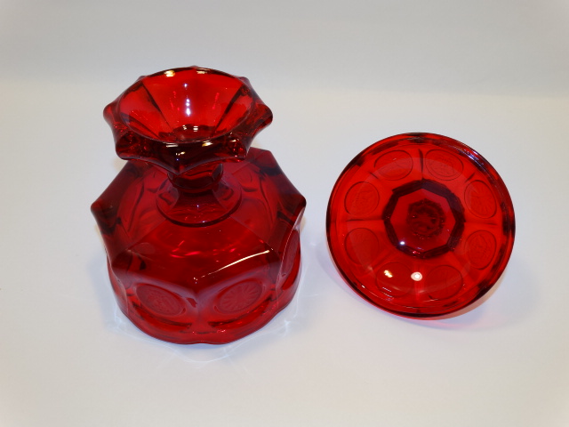 Image 4 of Coin Glass Ruby Wedding Bowl Fostoria