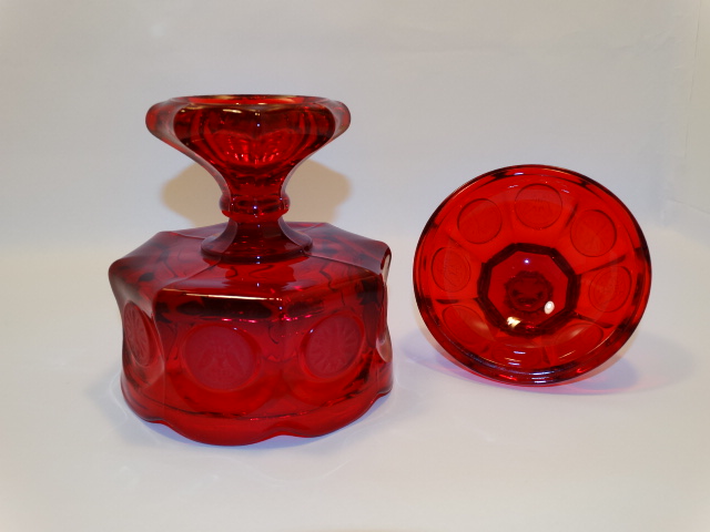 Image 5 of Coin Glass Ruby Wedding Bowl Fostoria