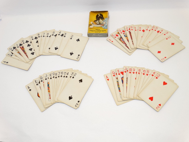 Image 1 of Playing Cards Single Deck Vntg Cocker Spaniel, Orig Pkg