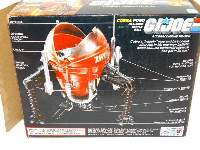 Image 3 of GI Joe Cobra Command Pogo Ballistic Battle Ball Hasbro 1987