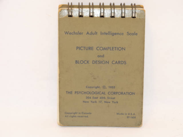 WAISC Intelligence Scale Picture Arrangement Card Book 1955