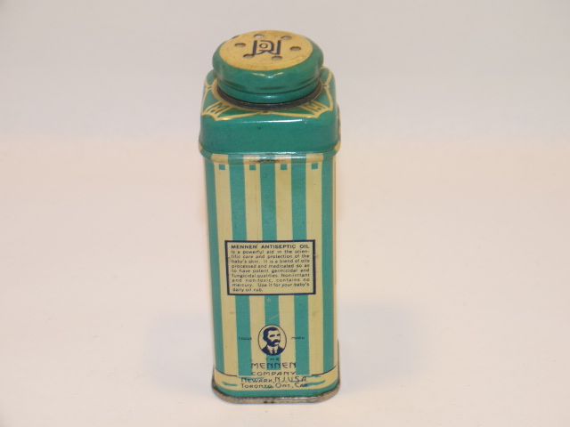 Image 2 of Mennen Borated Powder Striped Tin Box