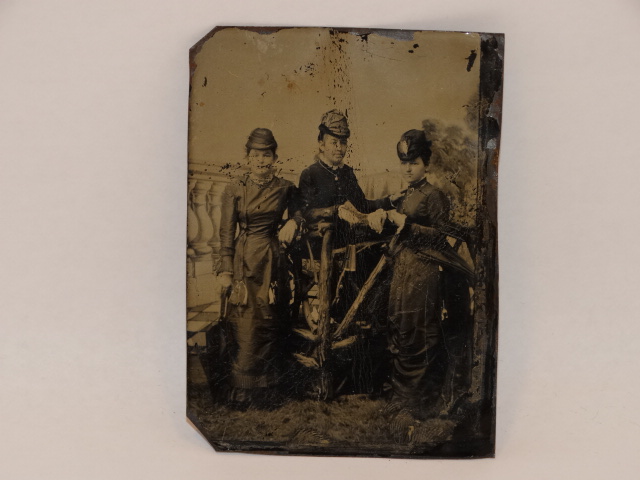 Tintype Photo Standing Woman 1800s