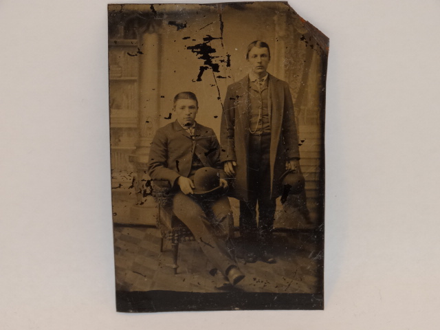 Tintype Photo Men Standing and Seated 1800s