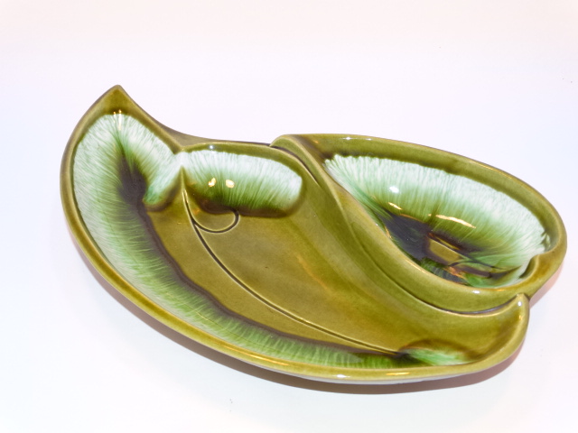 Image 3 of Divided Leaf Chip and Dip Serving Ware Santa Anita Ware