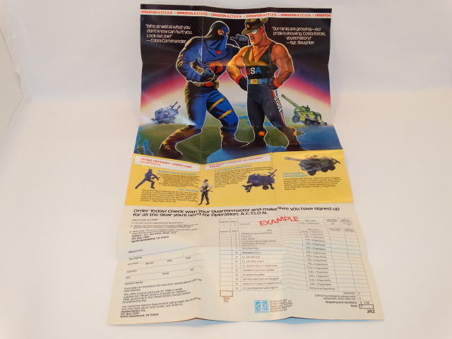 GI Joe Toy Order Form