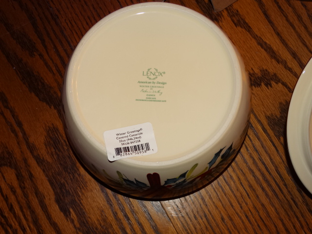 Image 5 of Lenox Winter Greetings Covered Casserole Dish New in Box