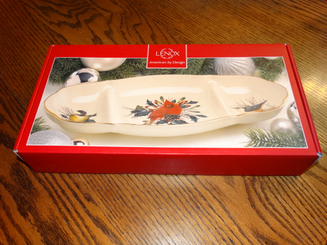 Lenox Winter Greetings Sectioned Server New in Box