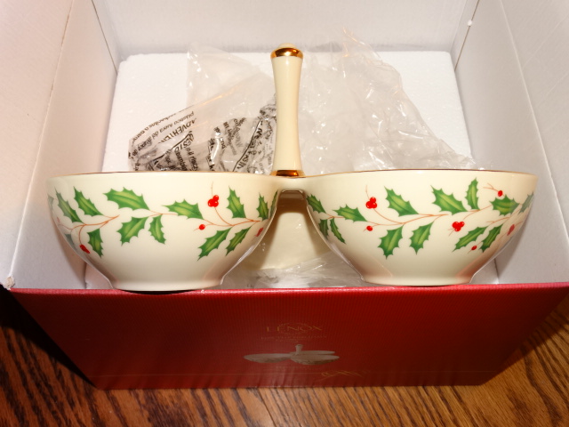 Lenox Holiday Condiment Server New in Box