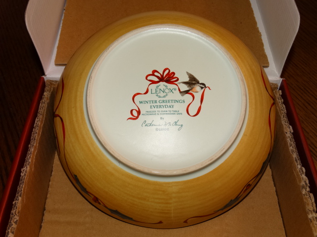 Image 1 of Lenox Winter Greetings Everyday Small Serving Bowl New in Box