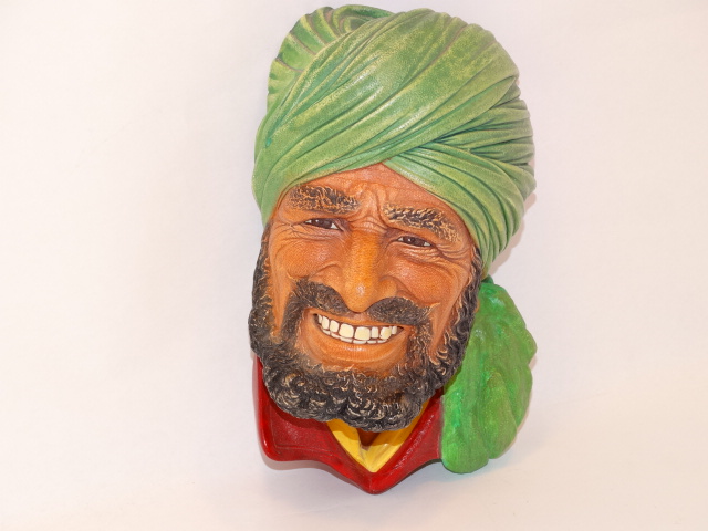 Bossons Punjabi Man Head Chalkware 1964