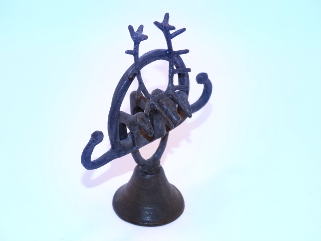 Image 3 of Deer Hand Bell Handmade Vintage