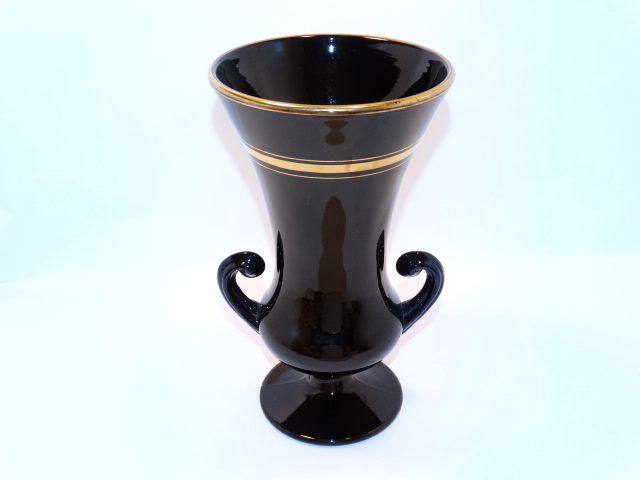 Black Amethyst Glass Vase
