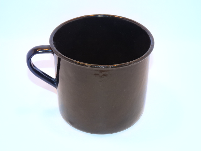 Image 0 of Enamelware Large Cup w Handle Vintage