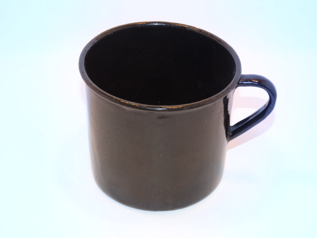 Image 2 of Enamelware Large Cup w Handle Vintage