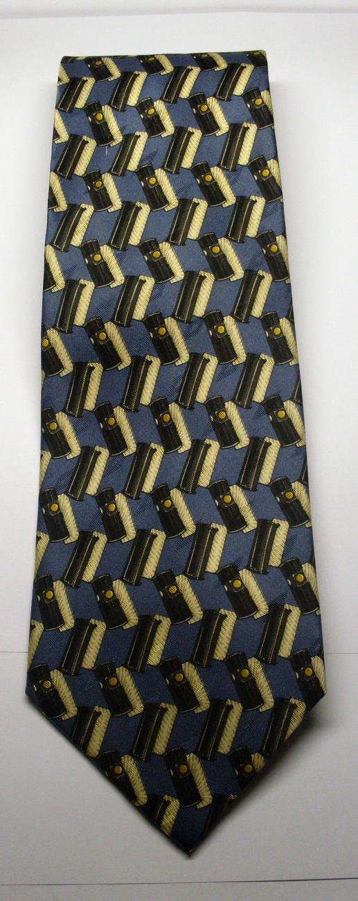 Valentino Cravatte Mens Silk Tie Necktie Navy Gold Print