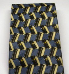 '.Silk Tie Necktie Navy Gold.'