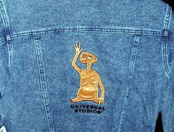 Childs Denim Jean Jacket Small 7 E.T. Universal Studios Embroidered