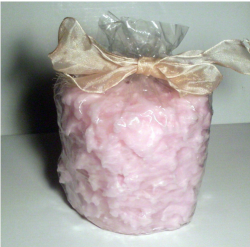 Frosted Pillar Cake Candle Baby Shower Pink Girl 