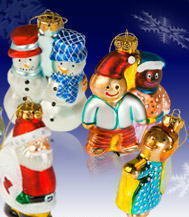 US Postal Service Hand Painted Glass Holiday Ornaments  