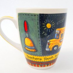 Teachers Touch Tomorrow Designer Gift Coffee Mug 