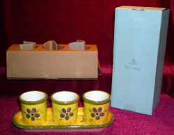 Partylite Flower Pot Trio P9270 Votive Holders or Herb Pots