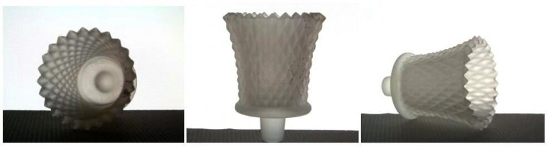 Home Interiors Peg Votive Candle Holder Frosted White Diamond Cut