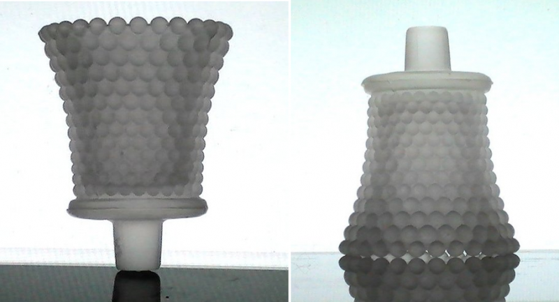 Home Interiors Peg Votive Candle Holder Frosted Hobnail White