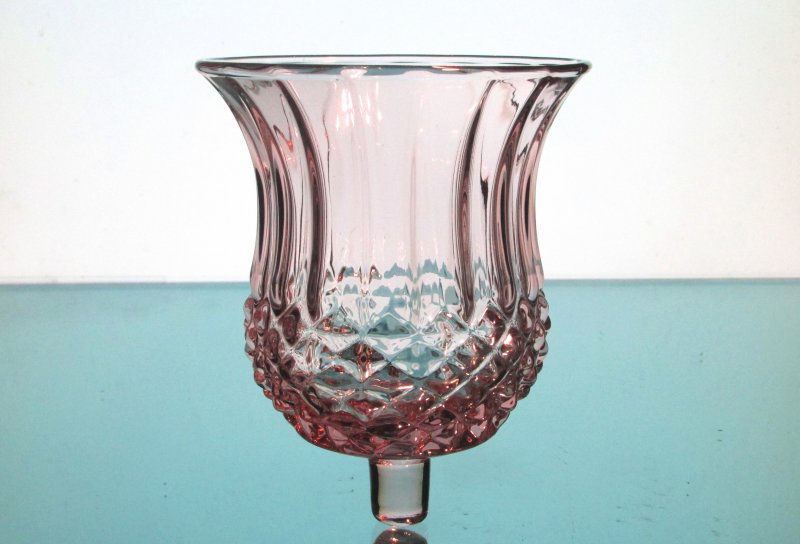 Home Interiors Peg Votive Candle Holder Plum Diamond Cut Wide 1201