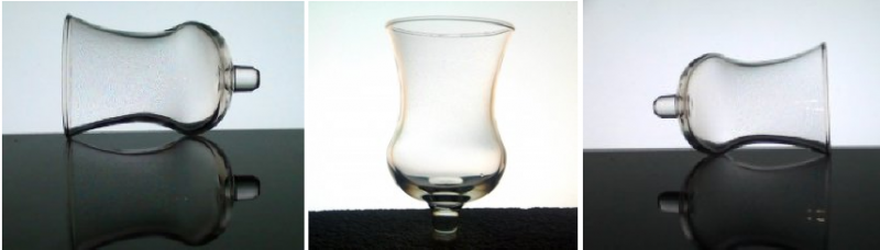 Home Interiors Peg Votive Holder Glass Tall Flared Trumpet Clear Classic