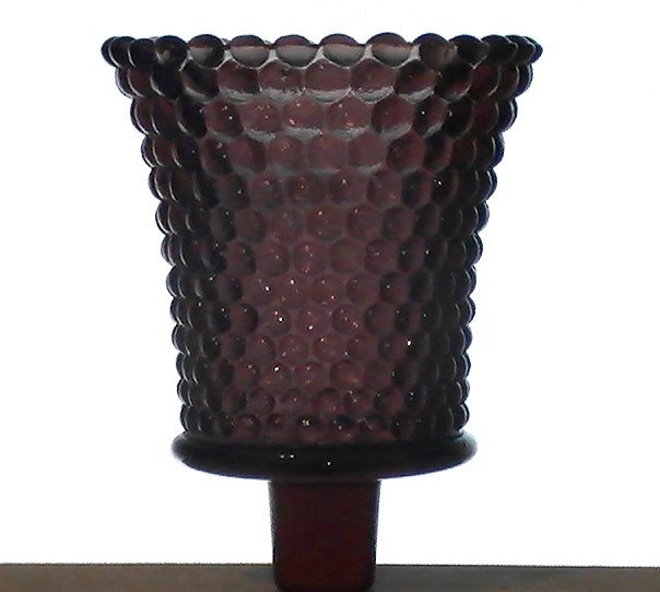 Home Interiors Peg Votive Holder Hobnail Dark Plum Purple RARE