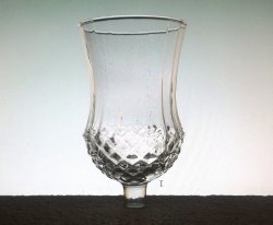 Home Interiors Peg Votive Candle Holder Clear Large Diamond Crystal