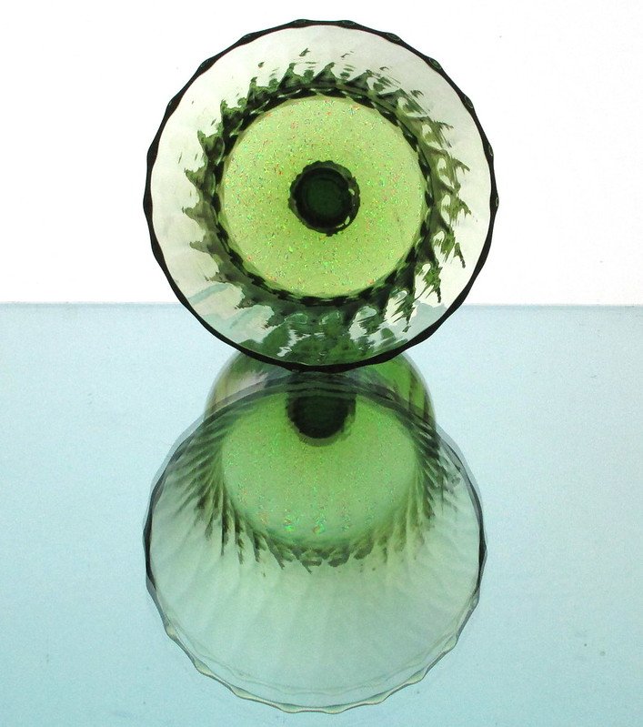 Image 3 of Home Interiors Peg Votive Candle Holder Flared Green Tudor Style OOS
