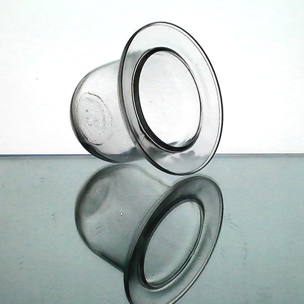 Hanging Candle Holder 4 x 4.75 Flat Rim Thick Glass Pale Green OOS