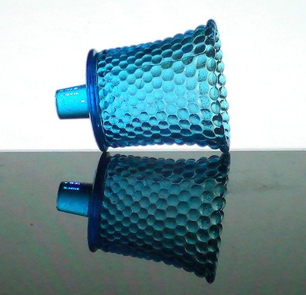 Home Interiors Peg Votive Candle Holder Hobnail Turquoise Blue OOS
