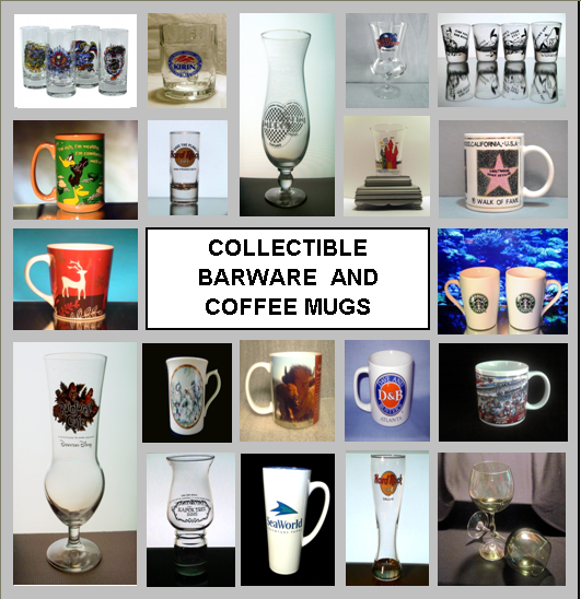 Collectible Barware and Coffee Mugs 
