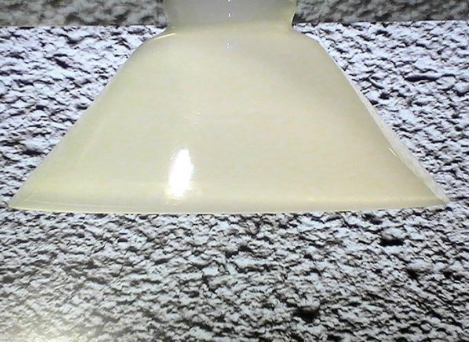 Glass Lamp Shade White 3 Inch Fitter X 10 4 5 Cone Shaped Vintage