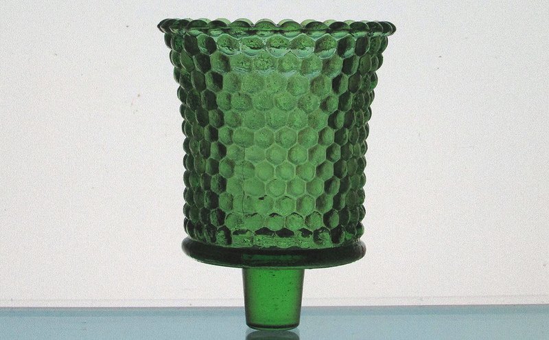 Home Interiors Peg Votive Candle Holder Hobnail Kelly Green Rare