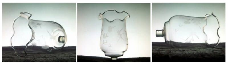 Home Interiors Peg Votive Candle Holder Etched Flowers Flared Ruffle