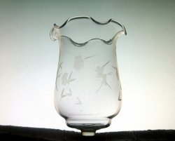 Home Interiors Peg Votive Candle Holder Etched Flowers Flared Ruffle