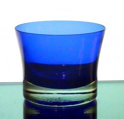 Candle Holder Cobalt Blue Large Heavy Base