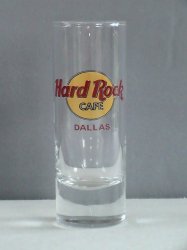 Hard Rock Cafe DALLAS Collectible Tall Shot Glass Shooter 2 oz