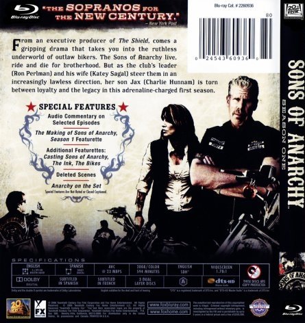 zelf gek geworden open haard Sons of Anarchy Season 1 DVD 2009 4 Disc Set NIP